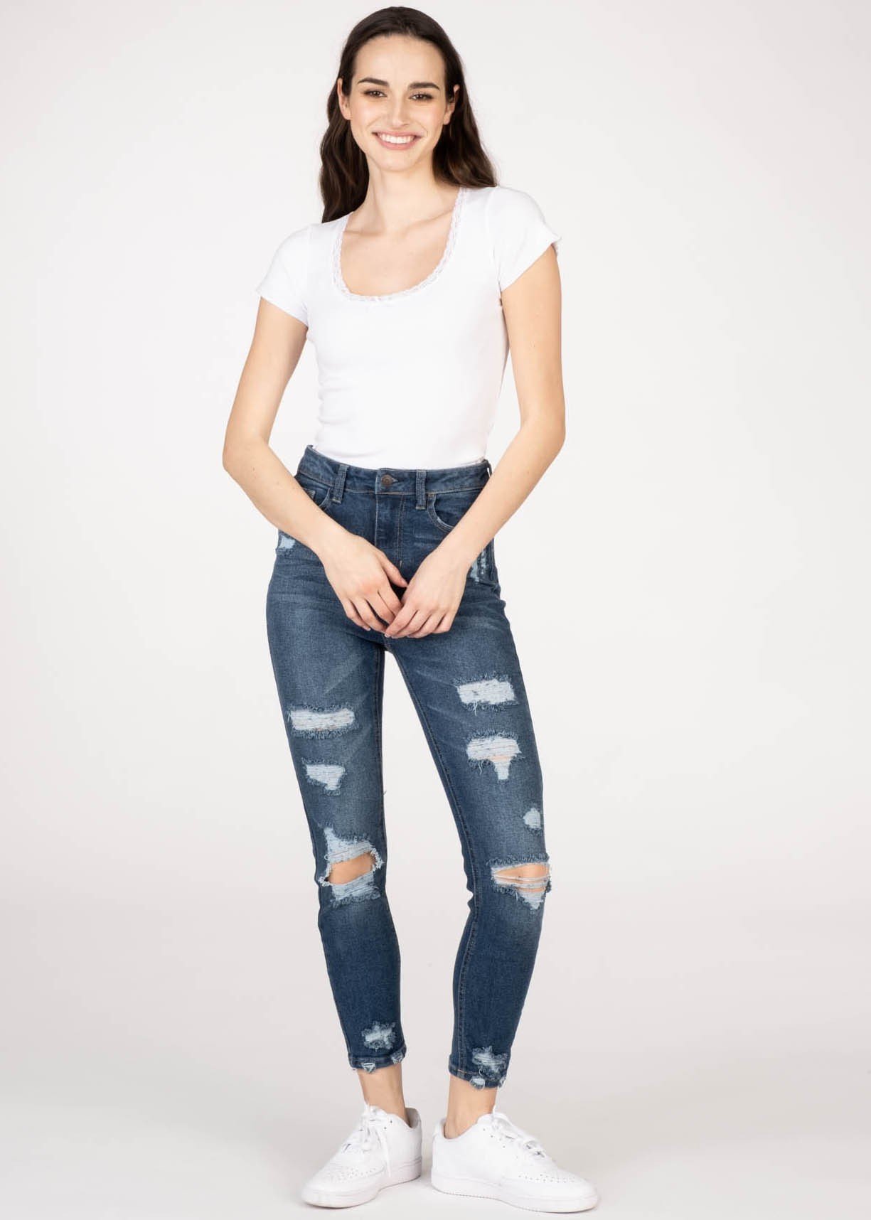 Morgan High-Rise Skinny – Vanilla Star Jeans